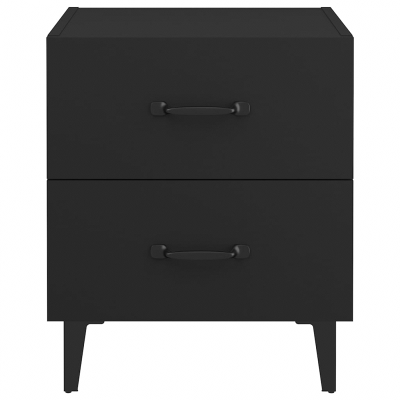 Nachttische 2 Stk. Schwarz 40x35x47,5 cm