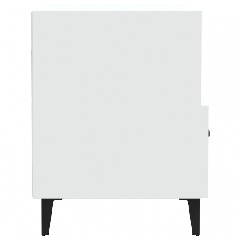 Nachttische 2 Stk. Weiß Holzwerkstoff