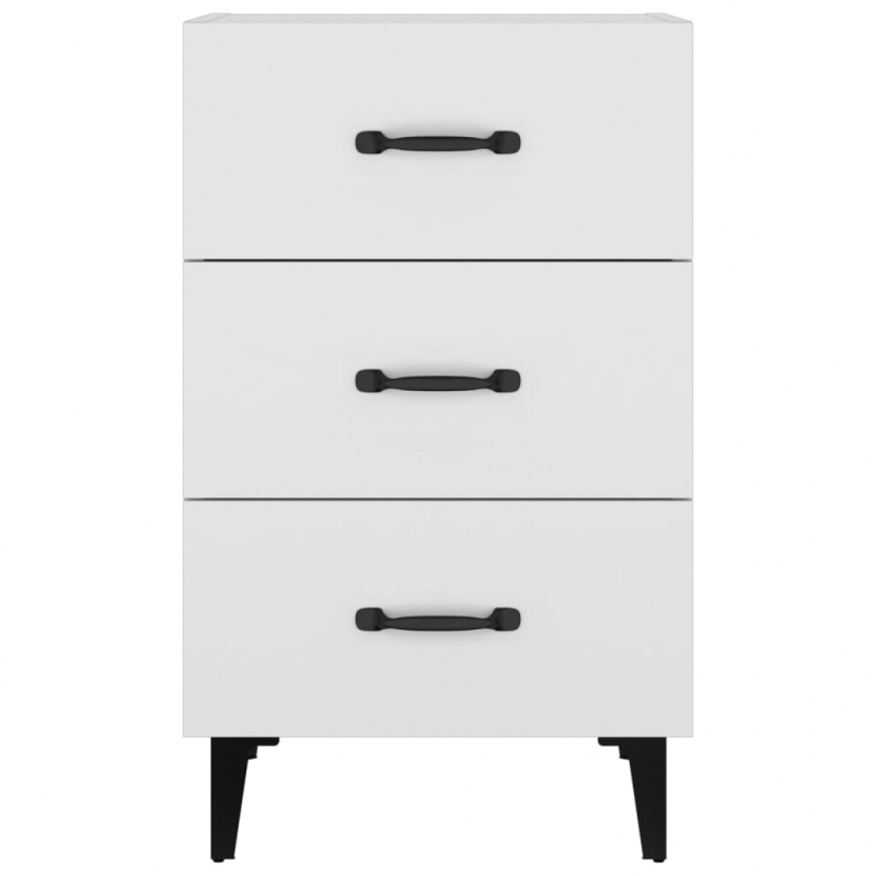 Nachttisch Weiß 40x40x66 cm Holzwerkstoff