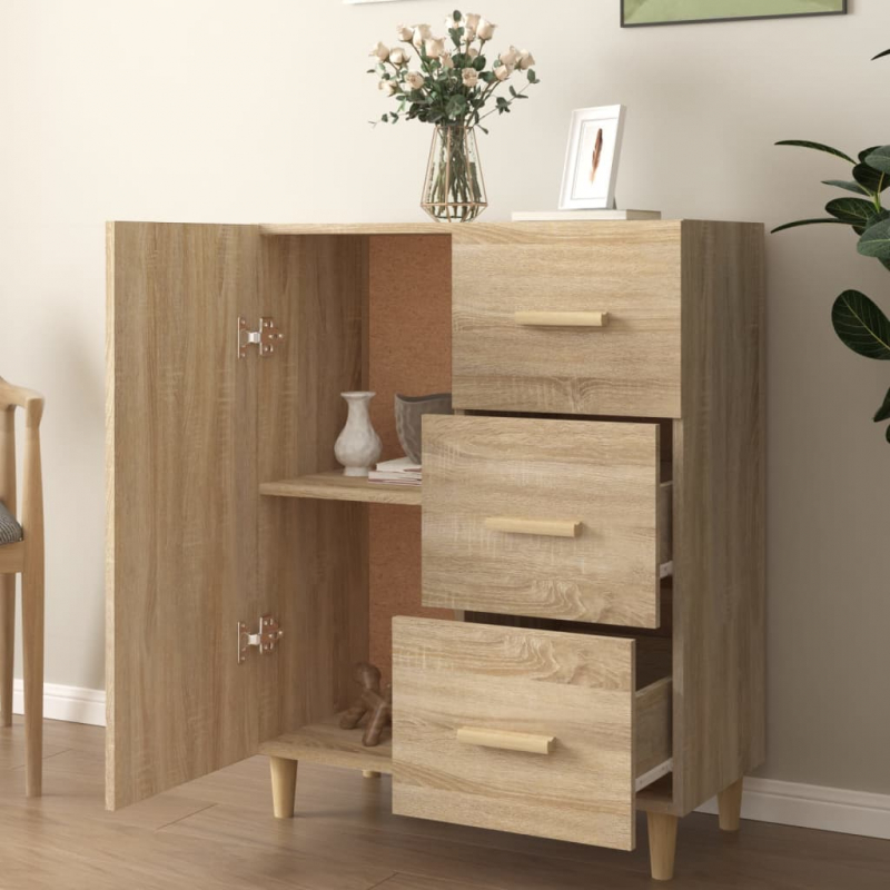 Sideboard Sonoma-Eiche 69,5x34x90 cm Holzwerkstoff