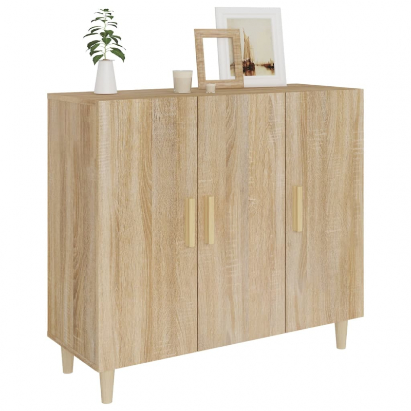 Sideboard Sonoma-Eiche 90x34x80 cm Holzwerkstoff