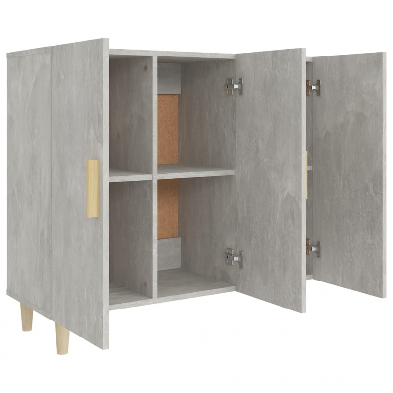 Sideboard Betongrau 90x34x80 cm Holzwerkstoff