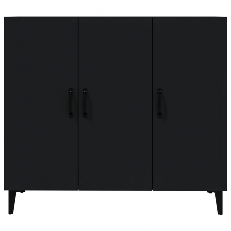 Sideboard Schwarz 90x34x80 cm Holzwerkstoff