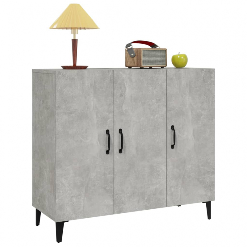 Sideboard Betongrau 90x34x80 cm Holzwerkstoff