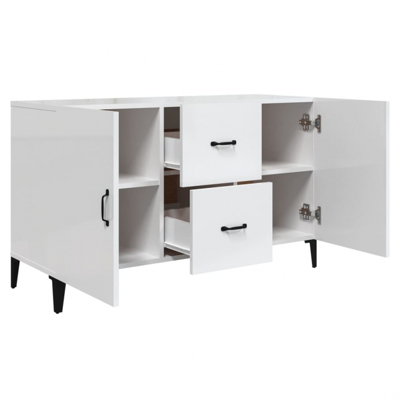 Sideboard Hochglanz-Weiß 100x36x60 cm Holzwerkstoff