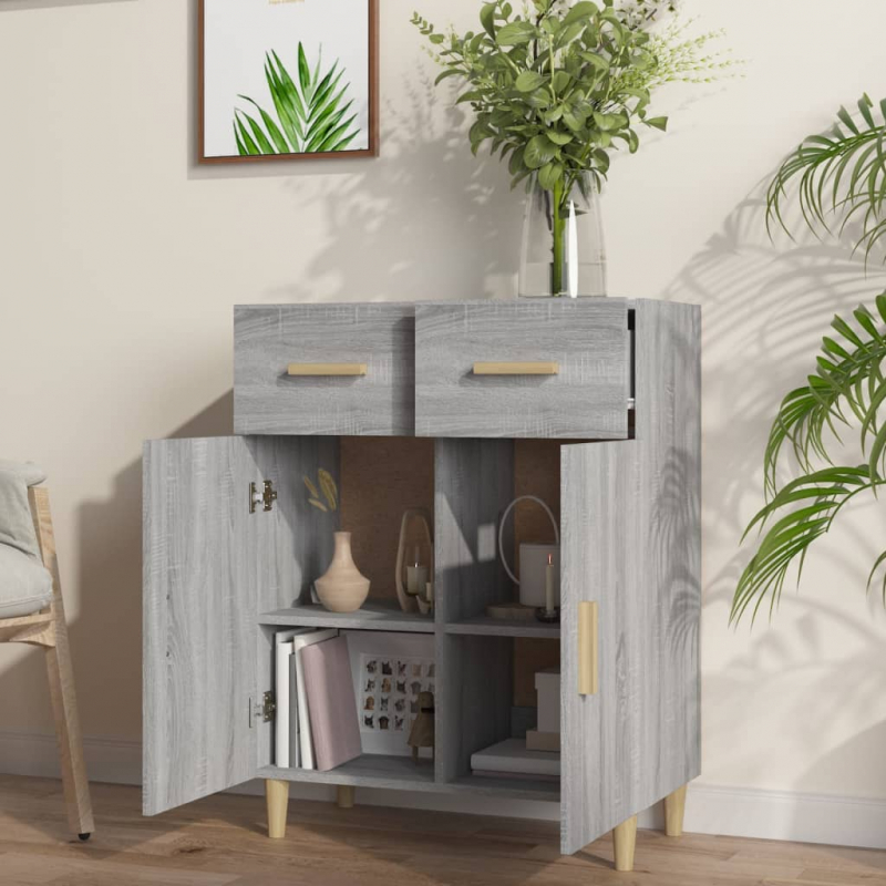 Sideboard Grau Sonoma 69,5x34x89 cm Holzwerkstoff