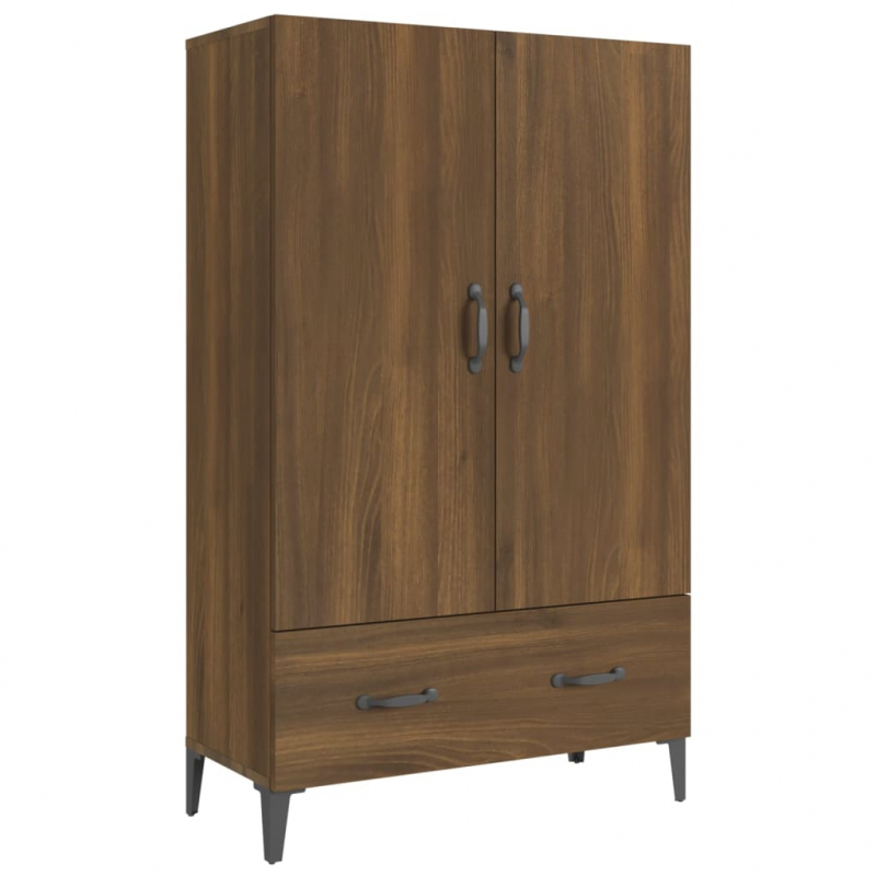 Highboard Braun Eichen-Optik 70x31x115 cm Holzwerkstoff