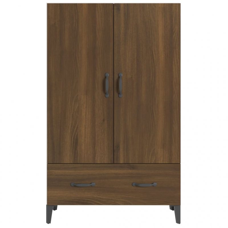 Highboard Braun Eichen-Optik 70x31x115 cm Holzwerkstoff