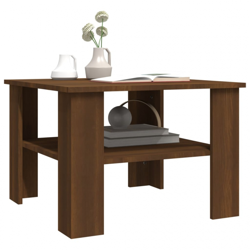 Couchtisch Braun Eichen-Optik 60x60x42 cm Holzwerkstoff