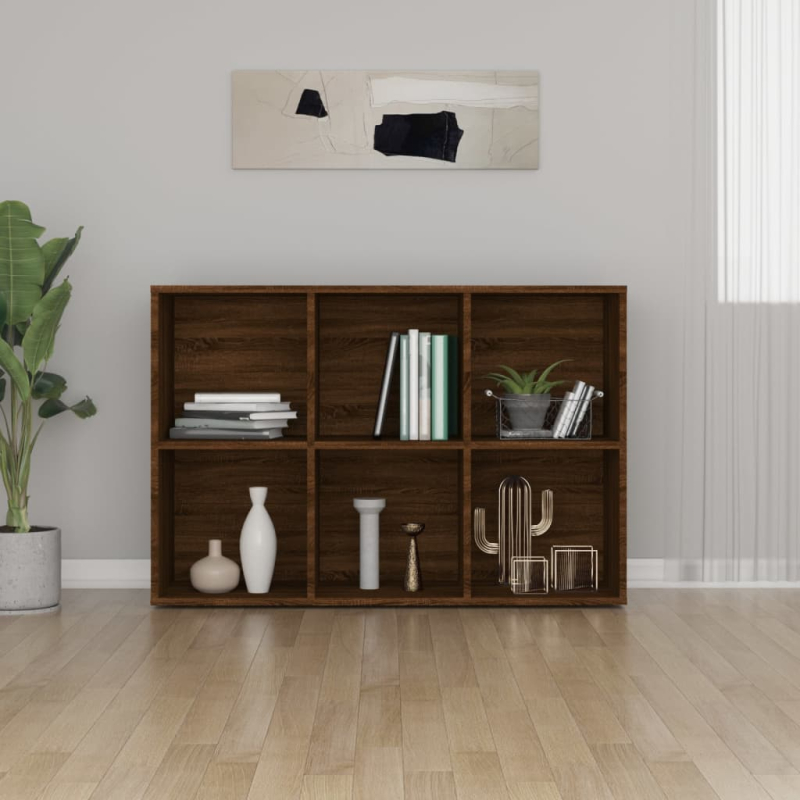 Bücherregal/Sideboard Braun Eichen-Optik 66x30x98 cm