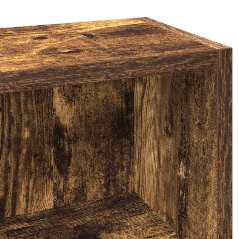 CD-Regale 2 Stk. Räuchereiche 21x16x93,5 cm Holzwerkstoff