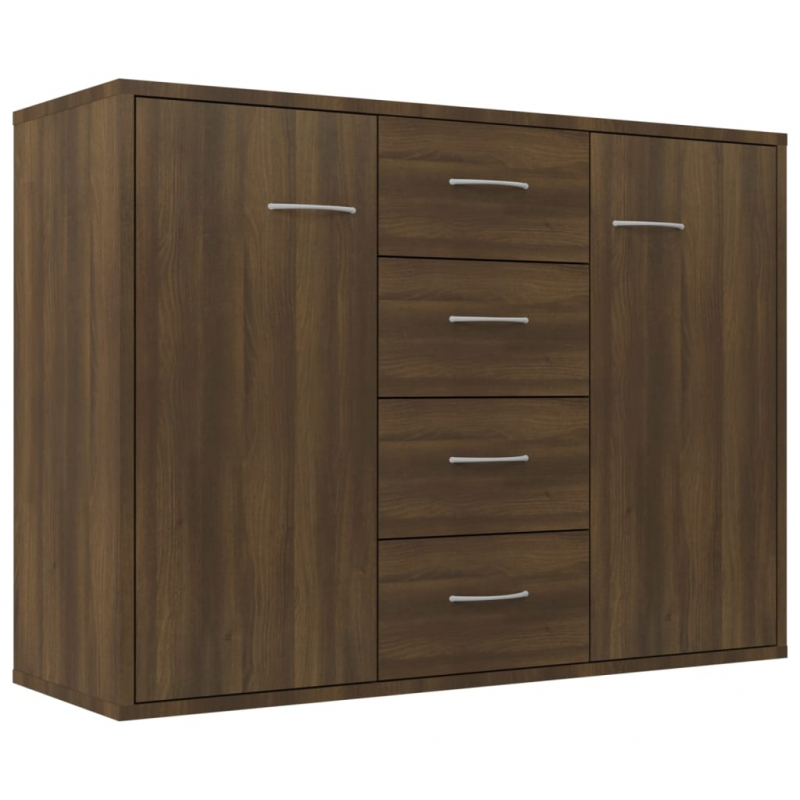 Sideboard Braun Eichen-Optik 88x30x65 cm Holzwerkstoff