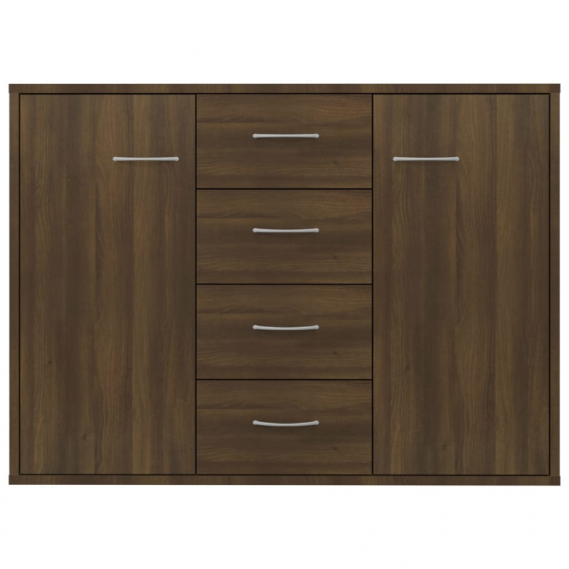 Sideboard Braun Eichen-Optik 88x30x65 cm Holzwerkstoff