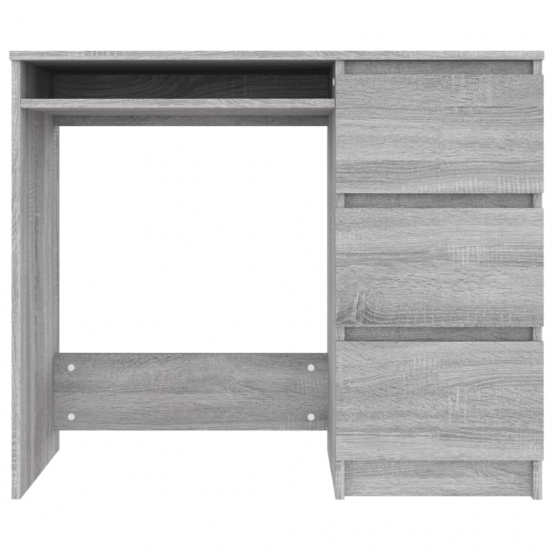 Schreibtisch Grau Sonoma 90x45x76 cm Holzwerkstoff