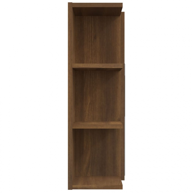 Bad-Spiegelschrank Braun Eiche-Optik 80x20,5x64cm Holzwerkstoff