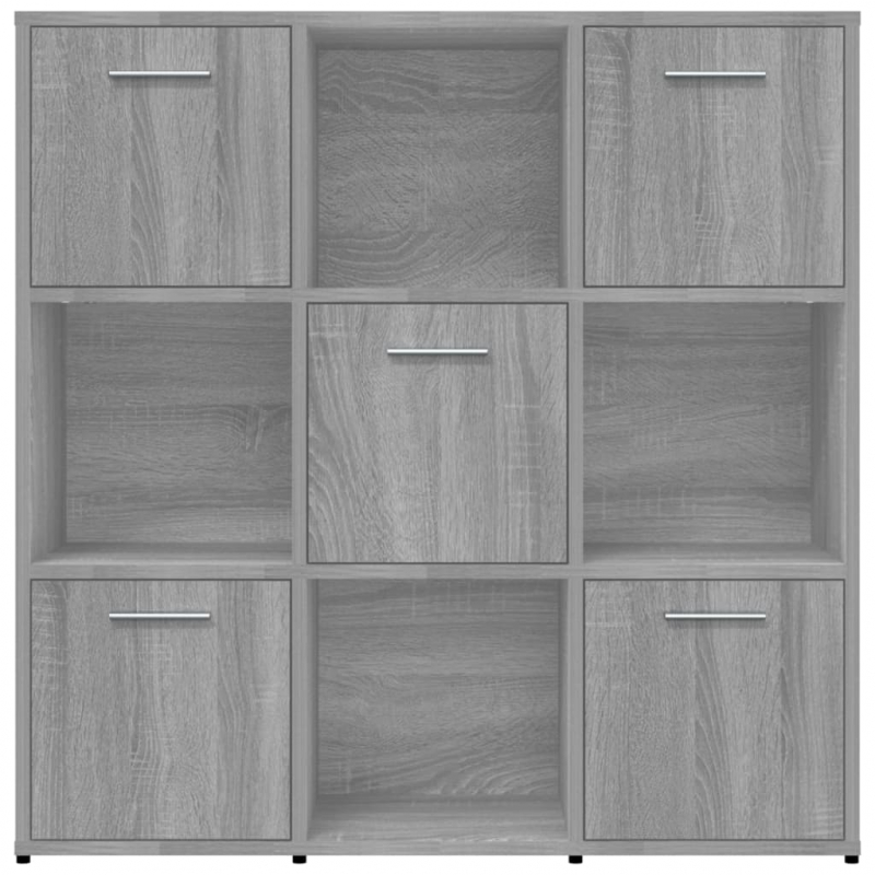 Bücherregal Grau Sonoma 90x30x90 cm Holzwerkstoff