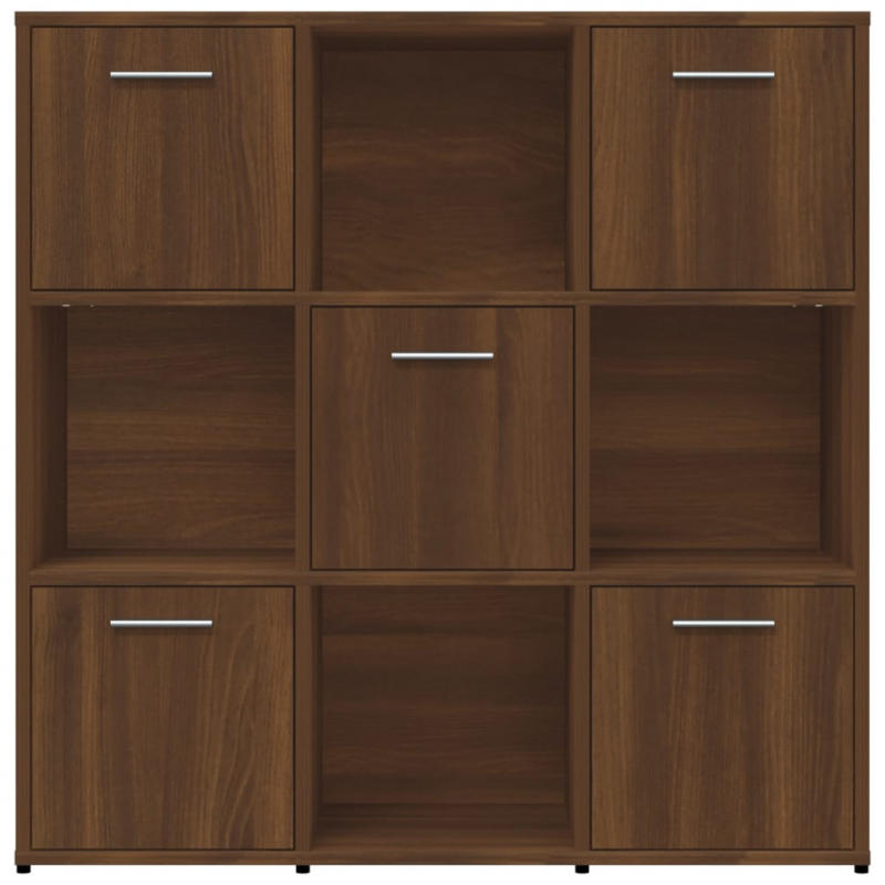 Bücherregal Braun Eichen-Optik 90x30x90 cm Holzwerkstoff