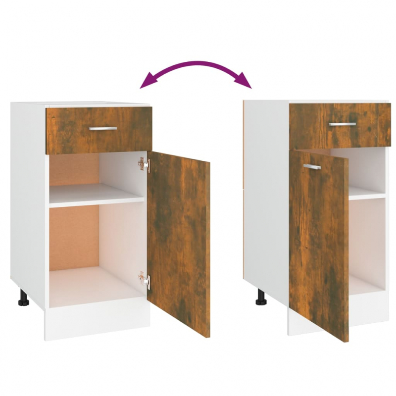 Unterschrank mit Schublade Lyon Räuchereiche 40x46x81,5 cm
