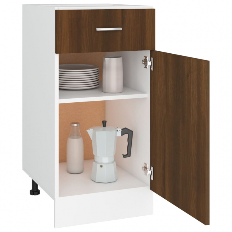 Unterschrank mit Schublade Lyon Braun Eichen-Optik 40x46x81,5 cm