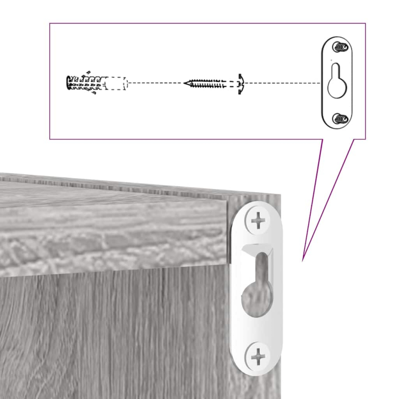 Würfelregale 4 Stk. Grau Sonoma 30x15x30 cm