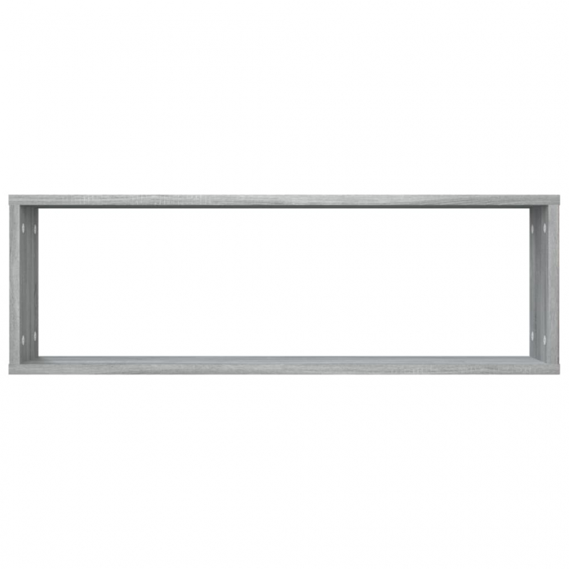 Wandregale 2 Stk. Grau Sonoma 80x15x26,5 cm Holzwerkstoff