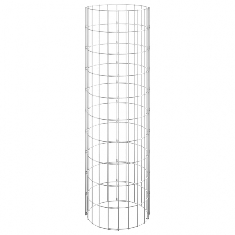 Gabionen-Säule Rund Verzinkter Stahl Ø30x100 cm