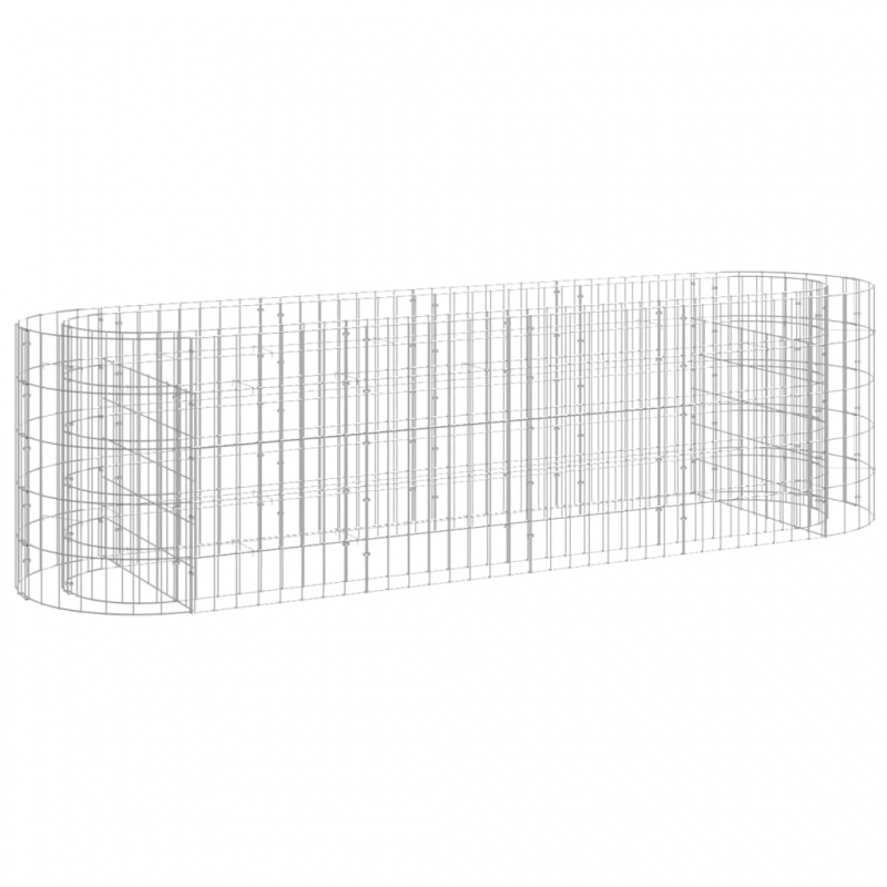 Gabionen-Hochbeet Verzinktes Eisen 190x50x50 cm