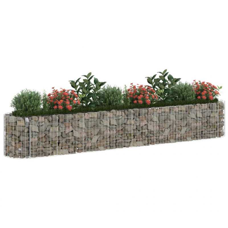 Gabionen-Hochbeet Verzinktes Eisen 330x50x50 cm
