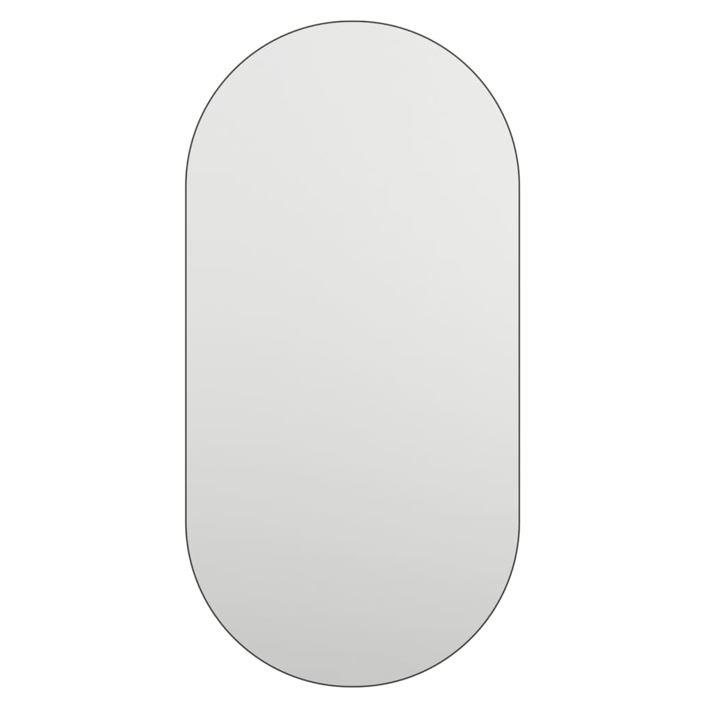 Spiegel mit LED-Leuchten 60x30 cm Glas Oval