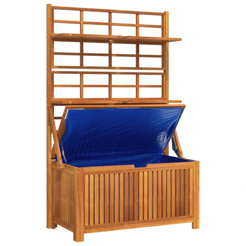 Truhe mit Rankgitter 99x50x160 cm Massivholz Akazie