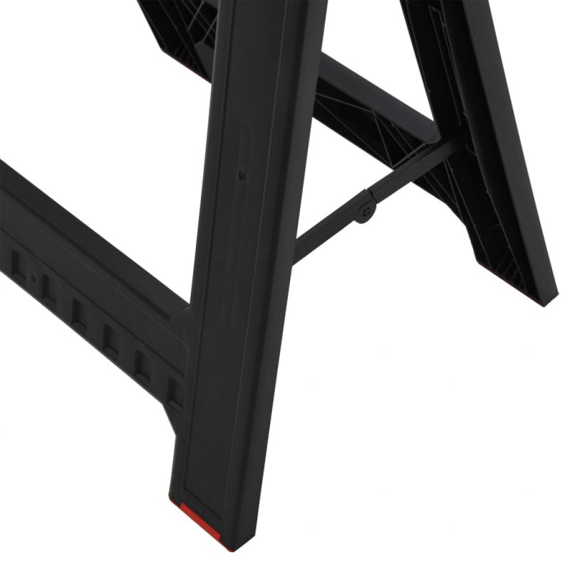 Arbeitsböcke 2 Stk. Klappbar Schwarz & Rot Polypropylen 350 kg