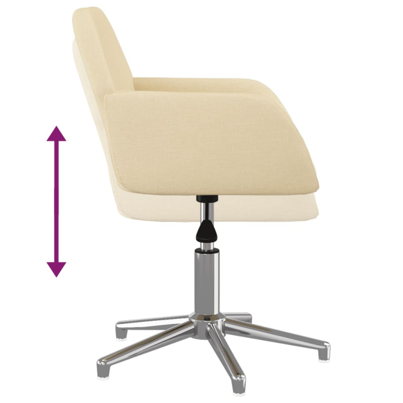 Esszimmerstühle 2 Stk. Drehbar Creme Stoff