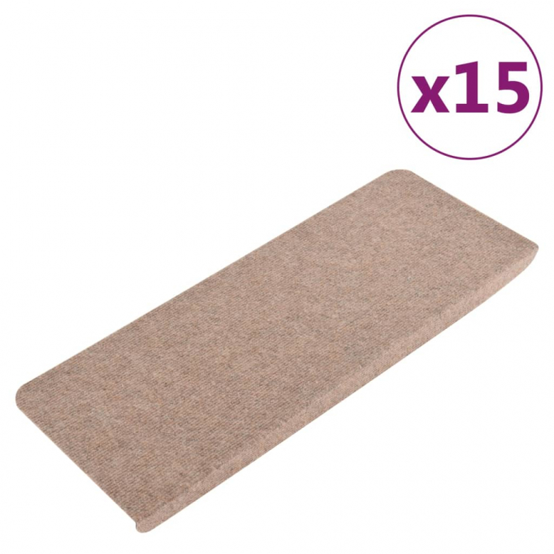 Stufenmatten Selbstklebend 15 Stk. 65x24,5x3,5 cm Beige