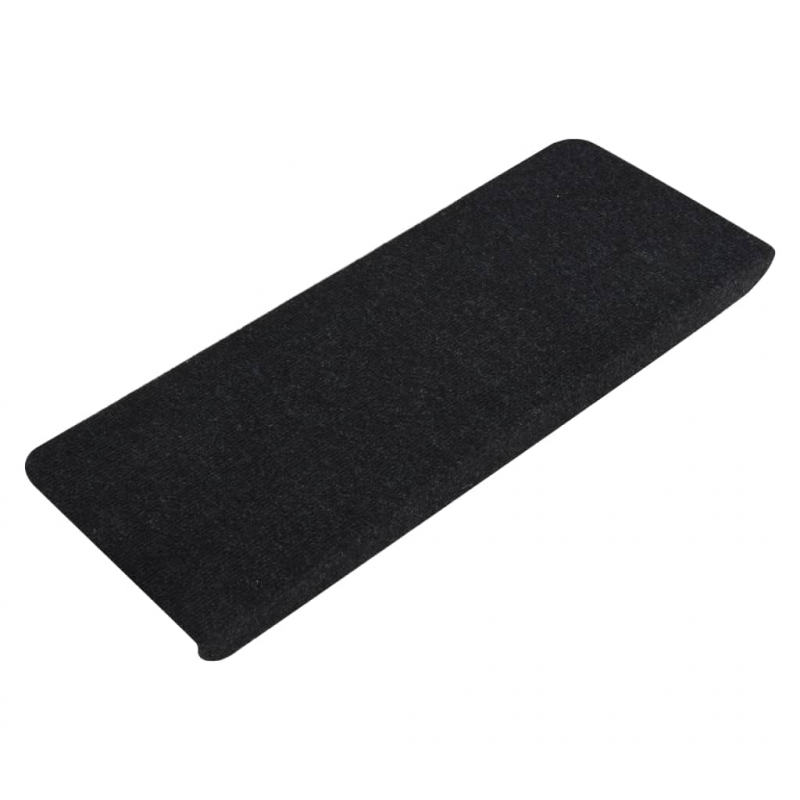 Stufenmatten Selbstklebend 15 Stk. 65x24,5x3,5 cm Schwarz