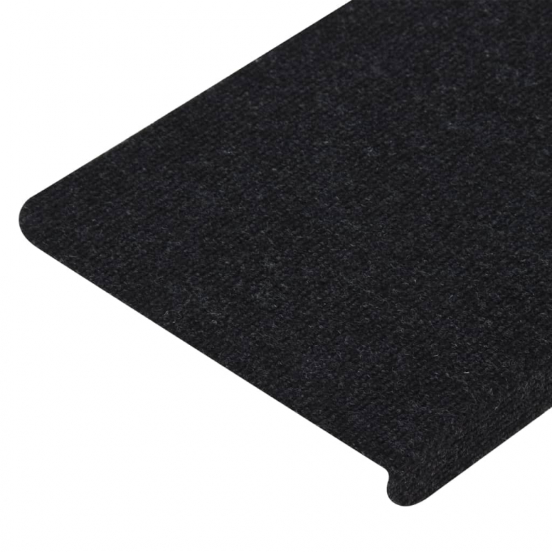 Stufenmatten Selbstklebend 15 Stk. 65x24,5x3,5 cm Schwarz