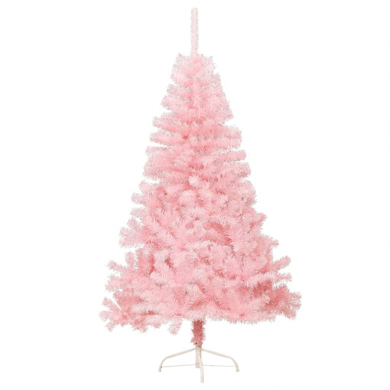 Künstlicher Halb-Weihnachtsbaum mit Ständer Rosa 150 cm PVC