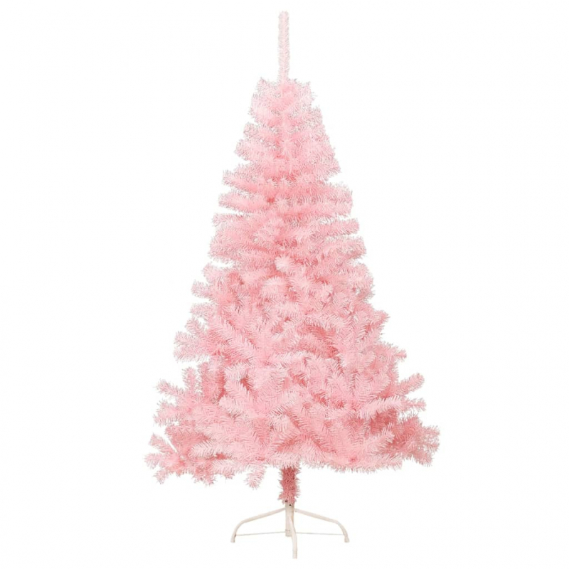 Künstlicher Halb-Weihnachtsbaum mit Ständer Rosa 180 cm PVC