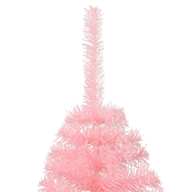 Künstlicher Halb-Weihnachtsbaum mit Ständer Rosa 180 cm PVC