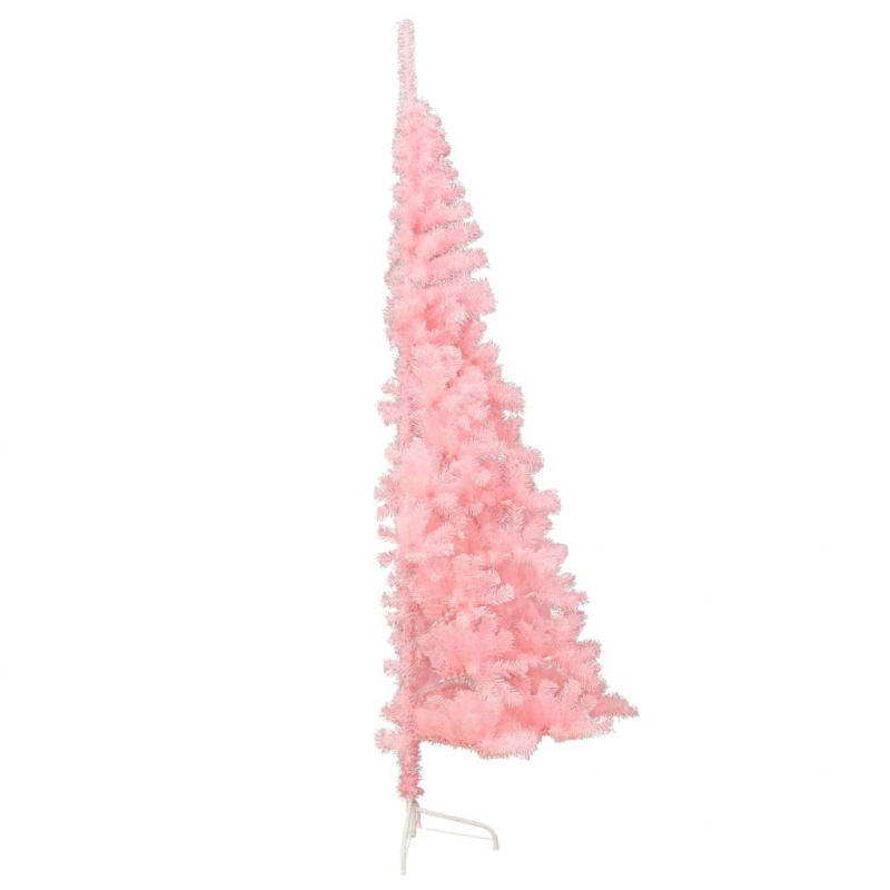 Künstlicher Halb-Weihnachtsbaum mit Ständer Rosa 210 cm PVC