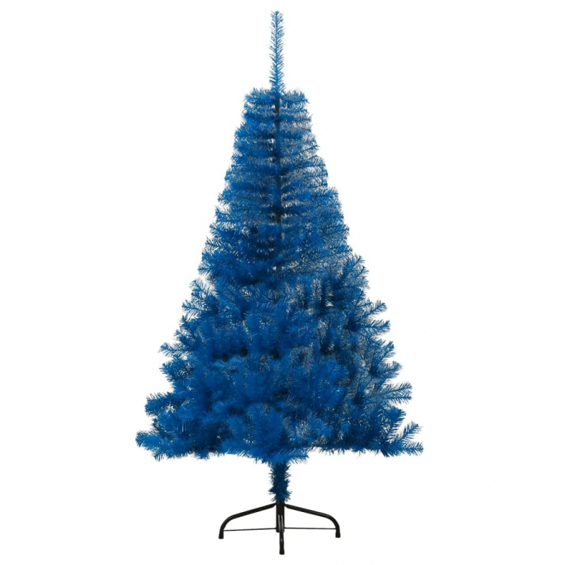 Künstlicher Halb-Weihnachtsbaum mit Ständer Blau 150 cm PVC