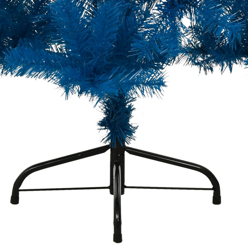 Künstlicher Halb-Weihnachtsbaum mit Ständer Blau 180 cm PVC