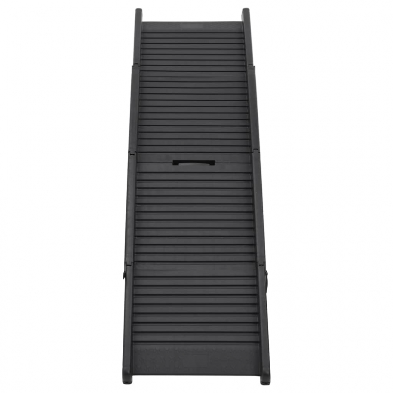 Hunderampe Klappbar Schwarz 153x40x12,5 cm Kunststoff