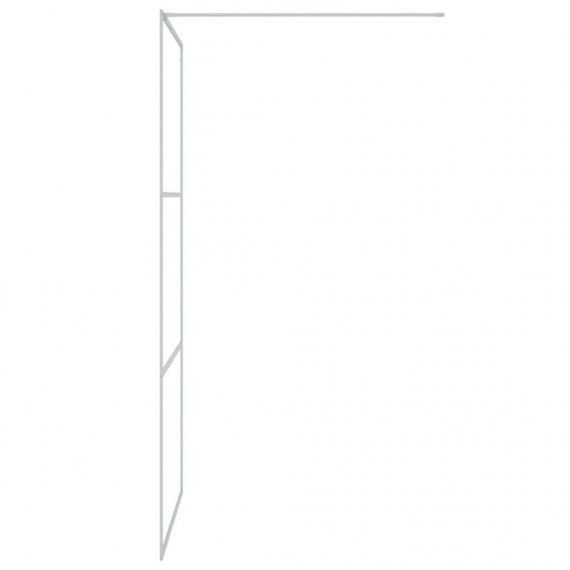 Duschwand für Begehbare Dusche Silbern 100x195 cm ESG-Klarglas