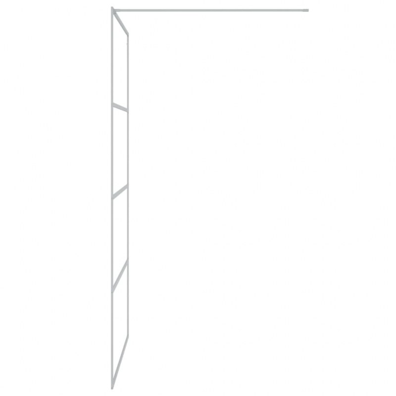 Duschwand für Begehbare Dusche Silbern 115x195 cm ESG-Klarglas