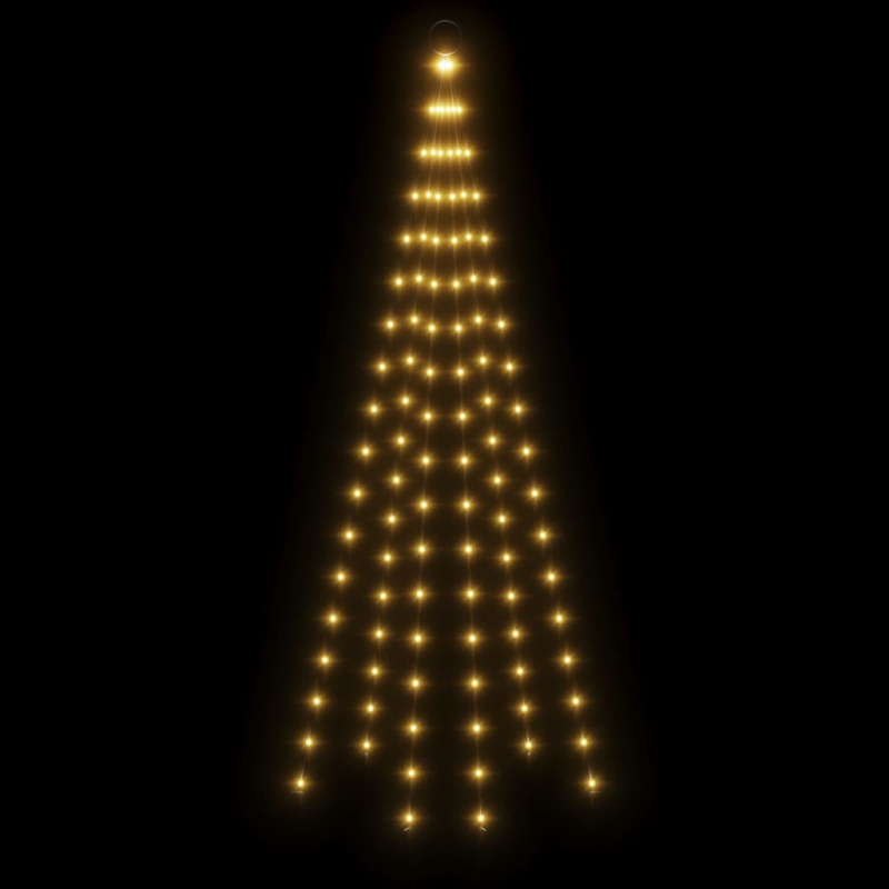 LED-Weihnachtsbaum für Fahnenmast Warmweiß 108 LEDs 180 cm