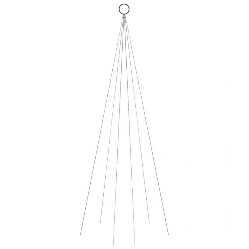 LED-Weihnachtsbaum für Fahnenmast Kaltweiß 108 LEDs 180 cm