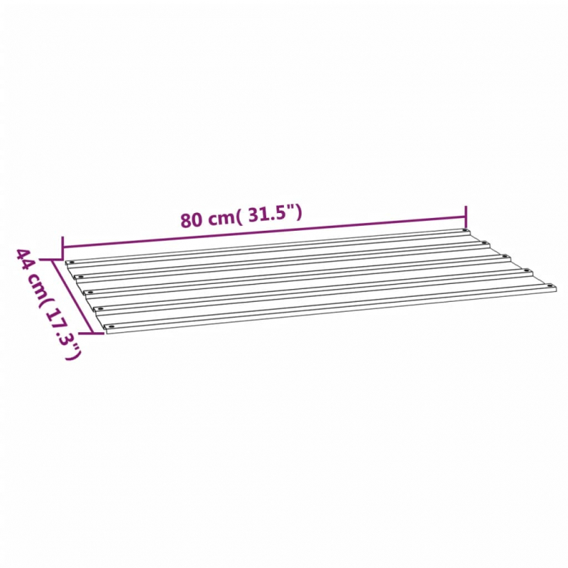 Dachplatten 12 Stk. Rostig 80x44 cm Cortenstahl