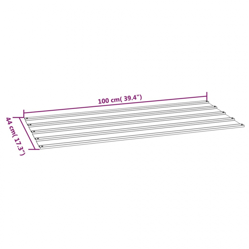 Dachplatten 12 Stk. Rostig 100x44 cm Cortenstahl