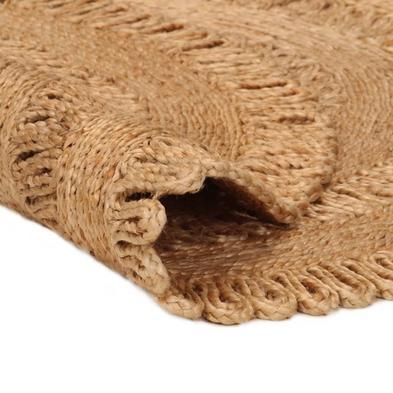 Teppich Jute Handgeflochten 150 cm Rund