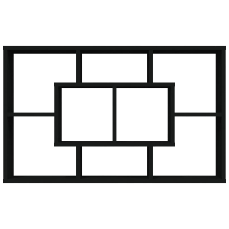 Wandregal Schwarz 85x16x52,5 cm Holzwerkstoff